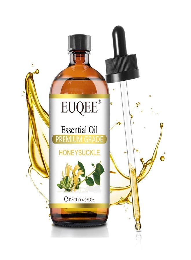 EUQEE Honeysuckle Essential Oil 118ml Pure Honeysuckle Oil Premium Essential Oil - with Glass Dropper Great for Diffuser, DIY Soap, Candle Making - 4Fl. OZ - Image 1